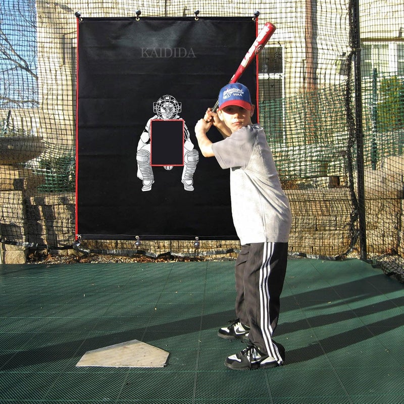 KAIDIDA Baseball Backstop Baseball Rubber Backstop for Batting Cage Indoor Softball Backstop Batting Cage Backstop Mat Backstop - Image 4